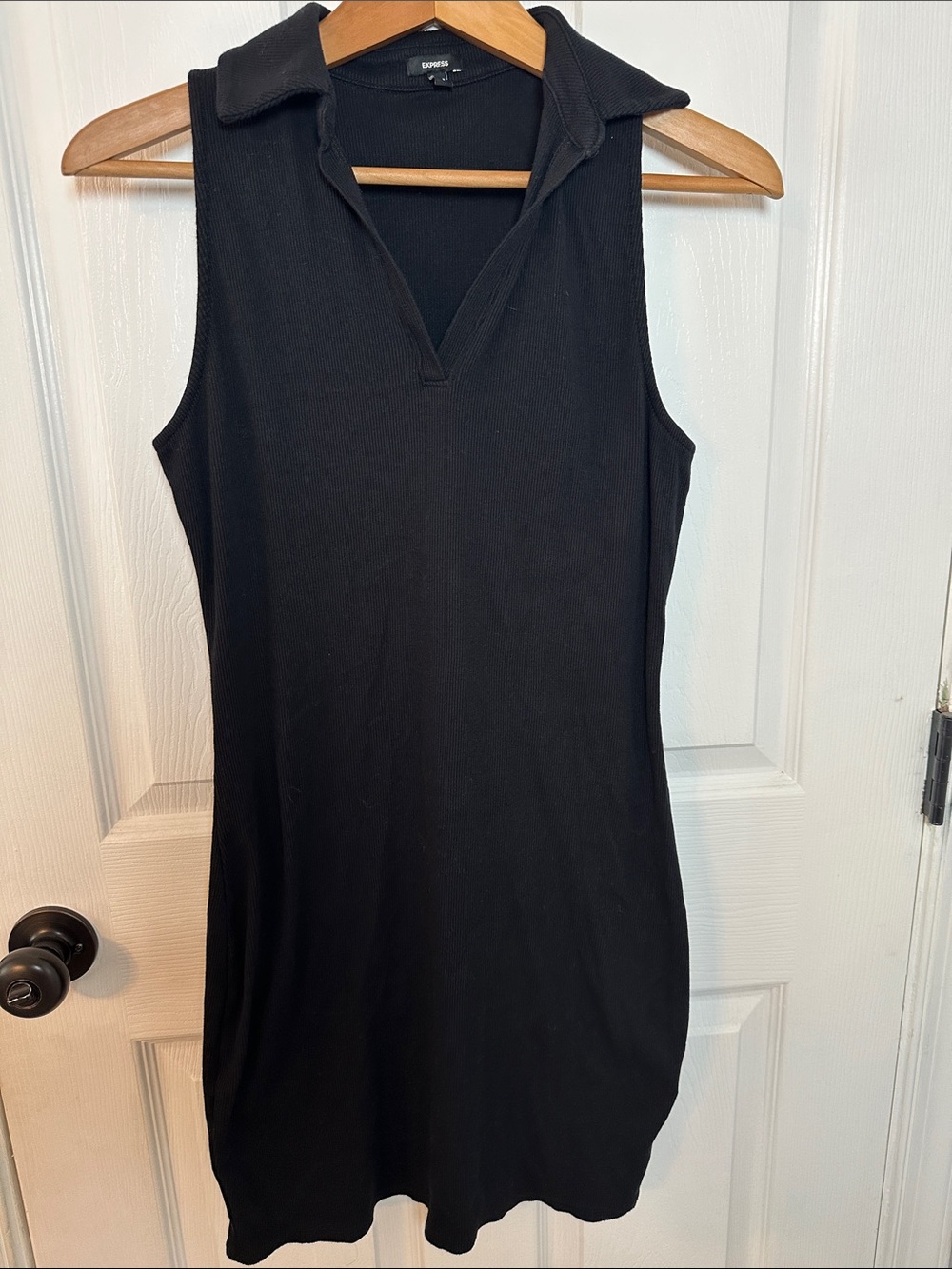 Express Black Sleeveless Polo Swim Coverup Dress